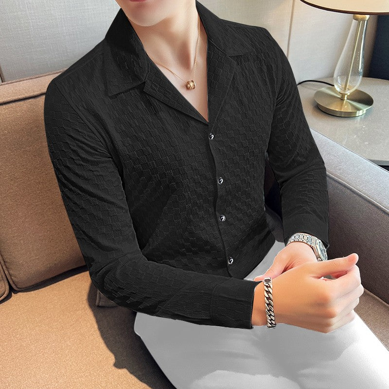 Black Stylish Full Sleeve Casual Wear Shirt For Men